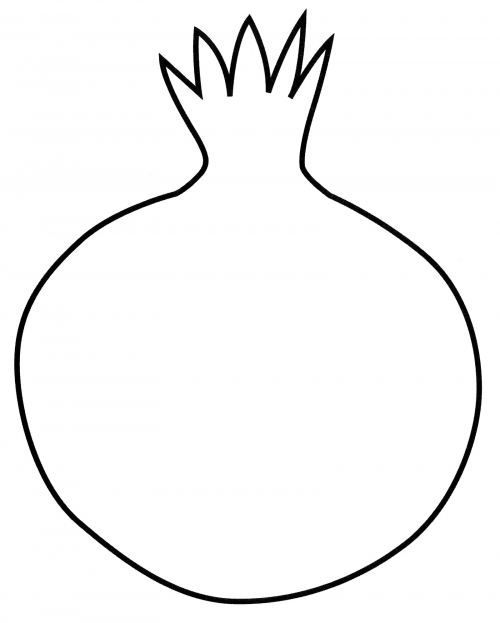 Ripe pomegranate coloring page