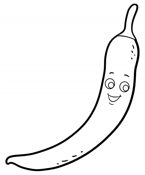 Hot pepper coloring page