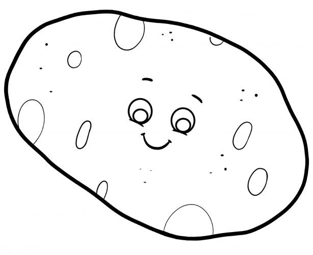 Sweet potatoe coloring page