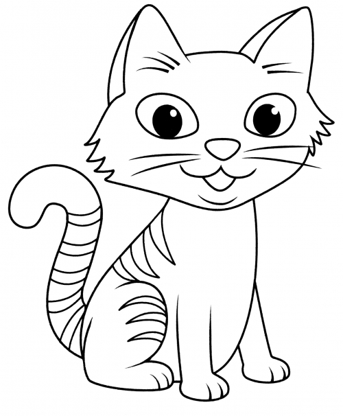 Pretty kitty coloring page