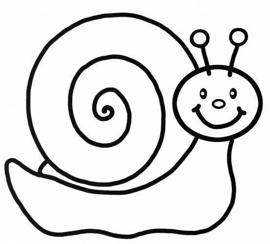 Cute snail coloring page