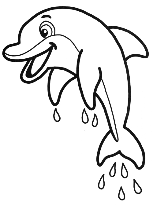 Merry dolphin coloring page