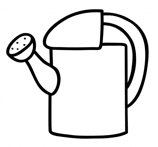Watering can with lid coloring page