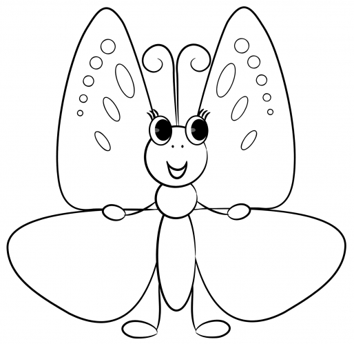 Beautiful butterfly coloring page