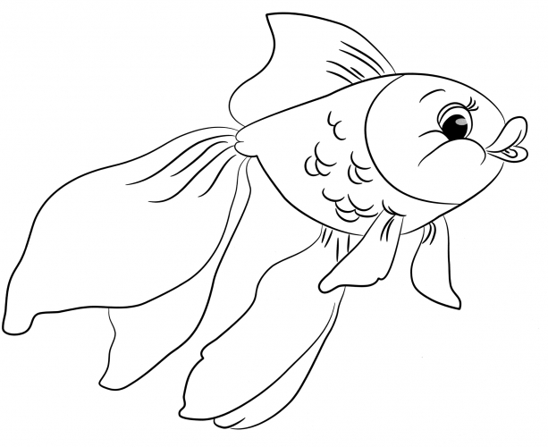 Nice fish coloring page