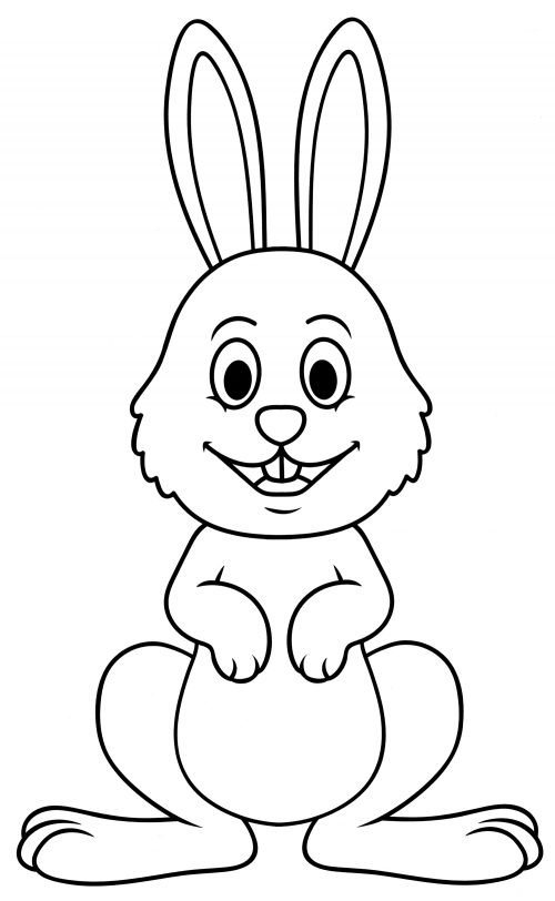 Nice bunny coloring page