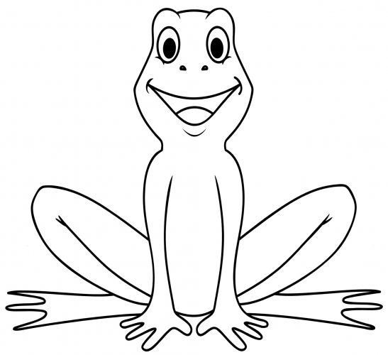 Beautiful frog coloring page