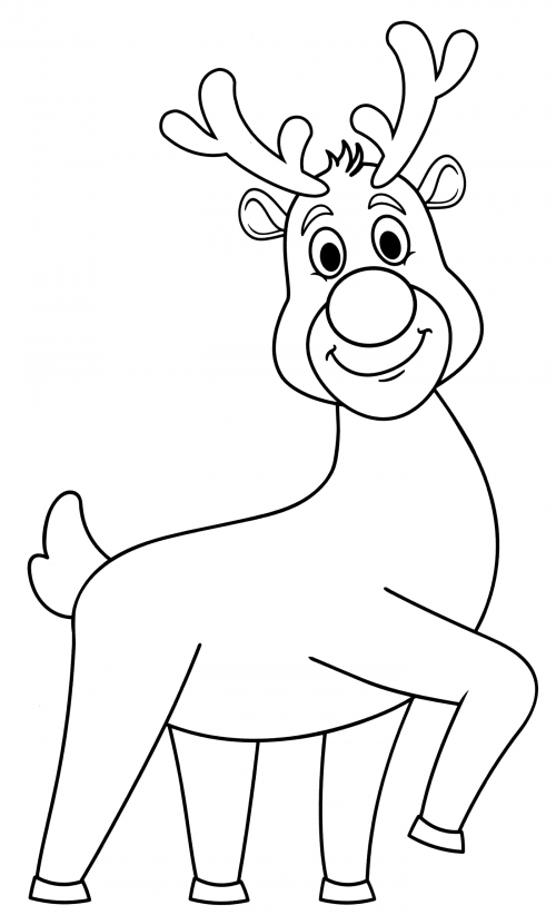 Graceful deer coloring page