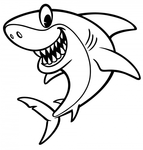 Toothy shark coloring page