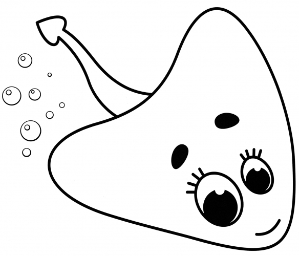 Little stingray coloring page