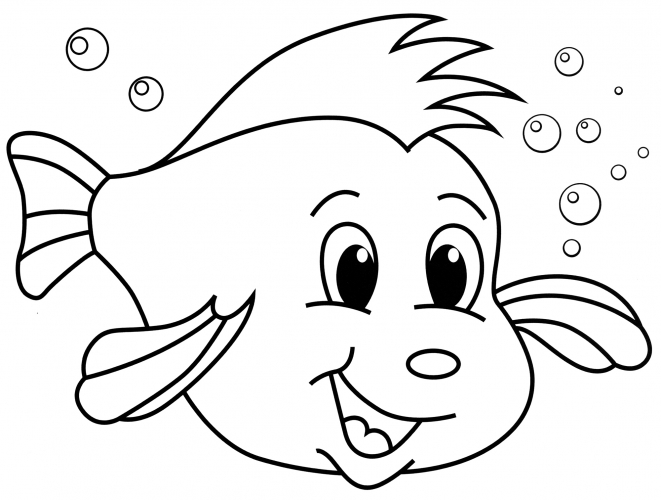 Jolly fish coloring page