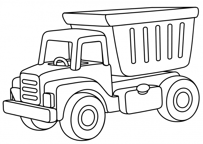 Tip-truck coloring page