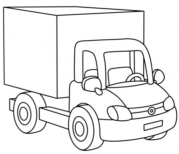 Little toy truck coloring page