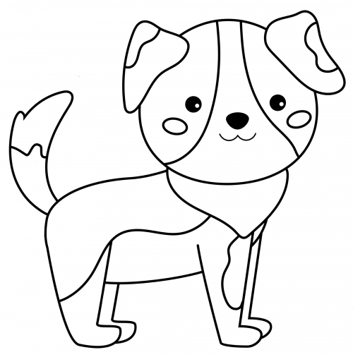 Little dog coloring page