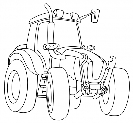 New tractor coloring page