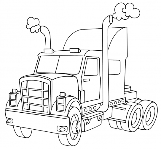 Powerful truck coloring page