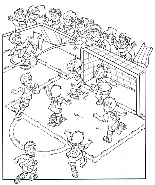 A corner coloring page