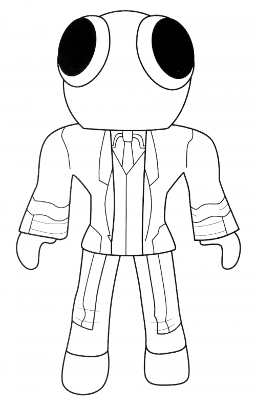Red in a suit coloring page