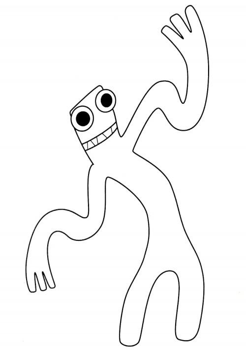 Green dances coloring page