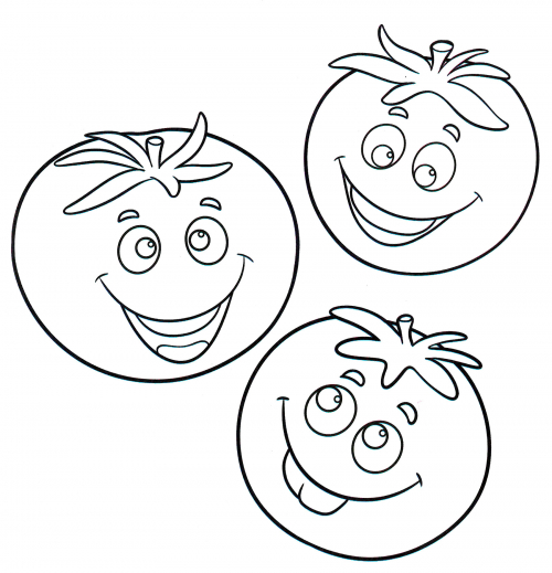 Cheery tomatoes coloring page