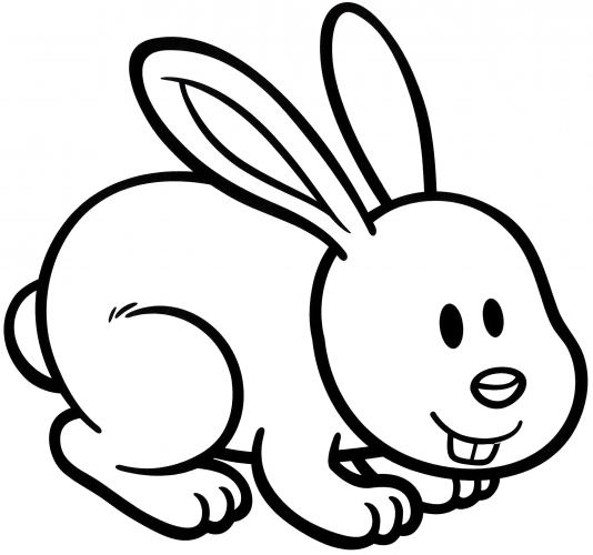 Grey bunny coloring page