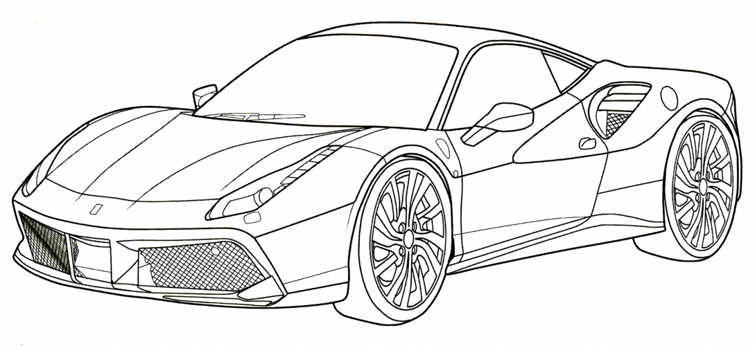 Ferrari 458 Italia coloring page
