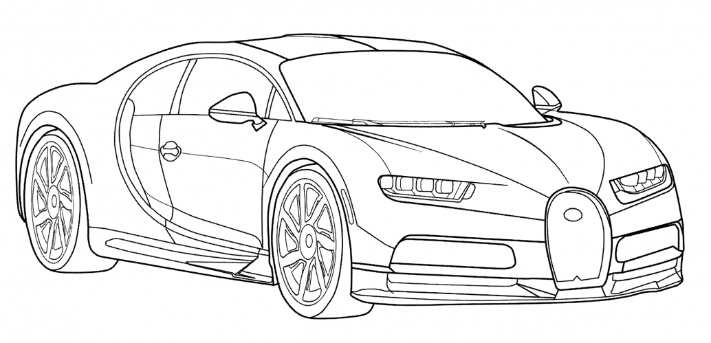 Bugatti Chiron coloring page