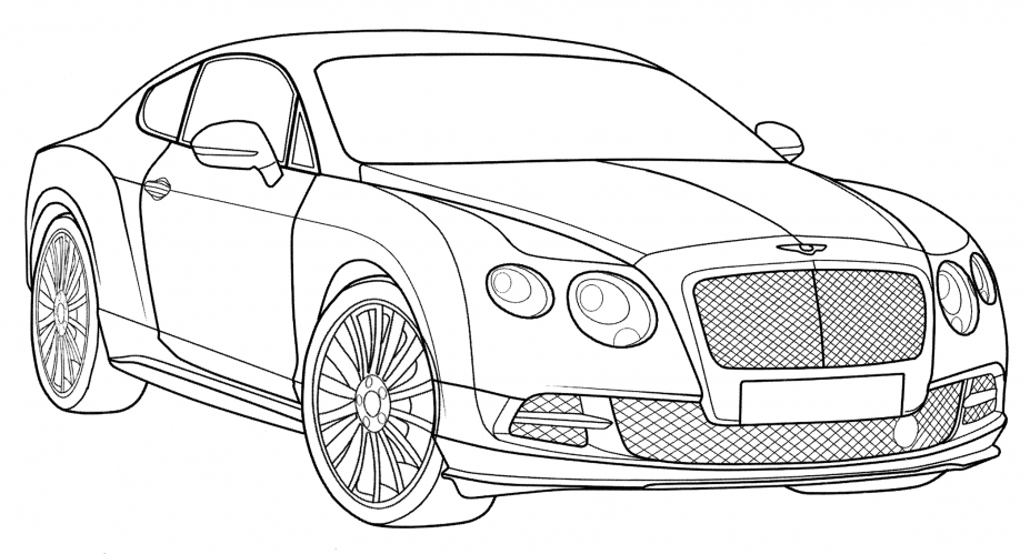 Bentley Continental GT coloring page