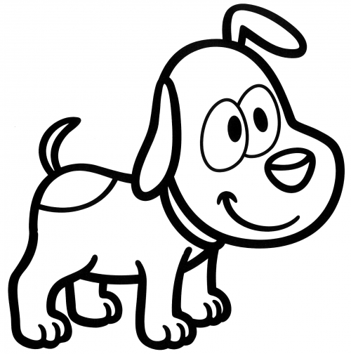 Little puppy coloring page