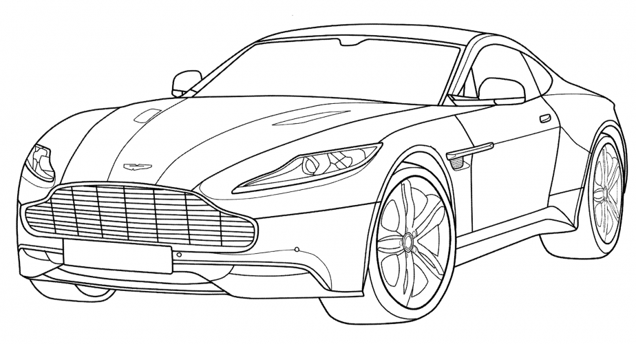 Aston Martin DB11 coloring page