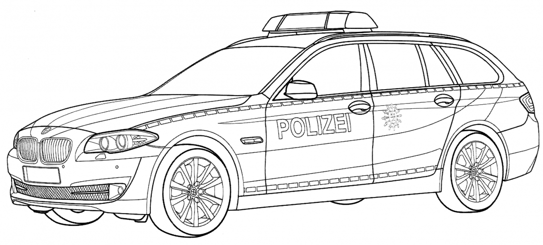 German police car coloring page