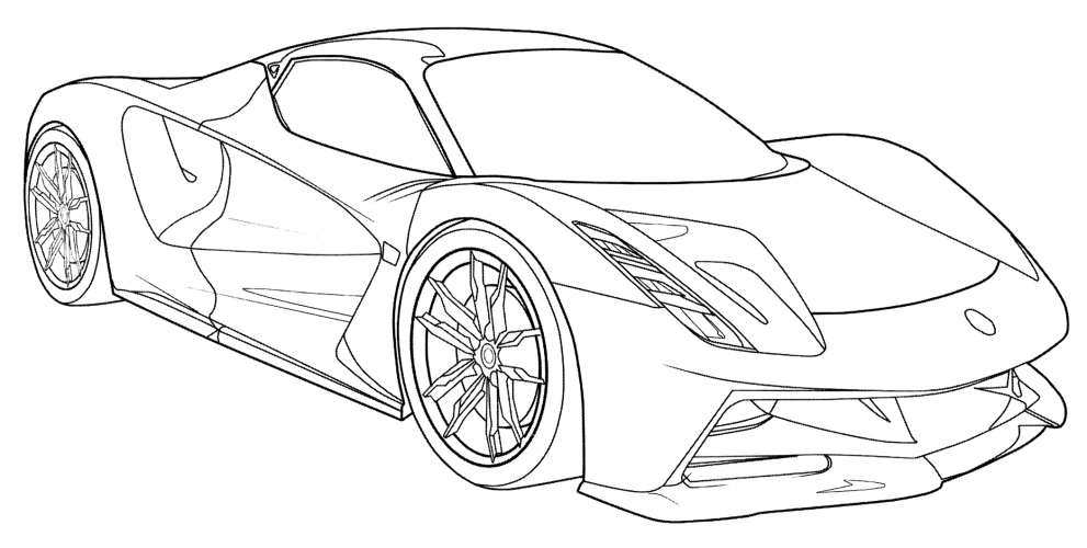 Lotus Evija coloring page